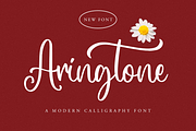 Aringtone a Modern Calligraphy Font, a Script Font by Fatmawati (Thumbnail 1 of 12)