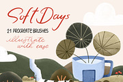 Soft days brush set., a Brush Add-On by Sentimental postman (Thumbnail 1 of 5)
