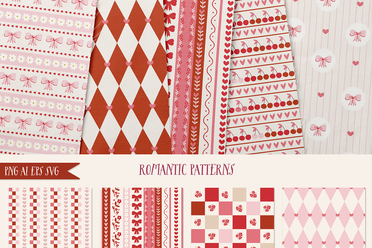 Romantic bows, frames, patterns, a Pattern Graphic by Cozy pattern shop (Photo 5 of 10)