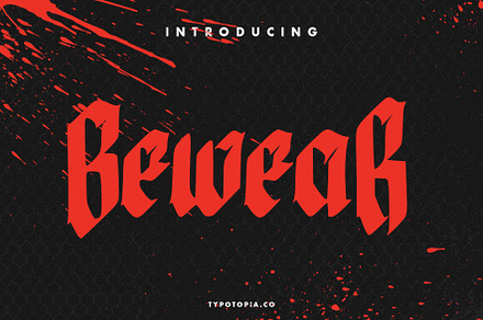 Bewear Creepy Font, a Sans Serif Font by edukka
