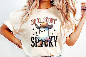 Boot Scoot Spooky PNG, Western