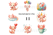 11 Axolotl Clipart, an Animal Illustration by Pati Charm Studio (Thumbnail 3 of 8)