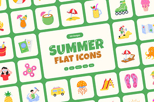 Summer Icon Art Set, an Emoji Icon by Creative Stall