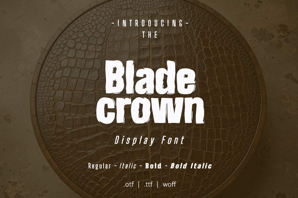 Blade Crown Font Family, a Sans Serif Font by yantodesign (Photo 1 of 8)