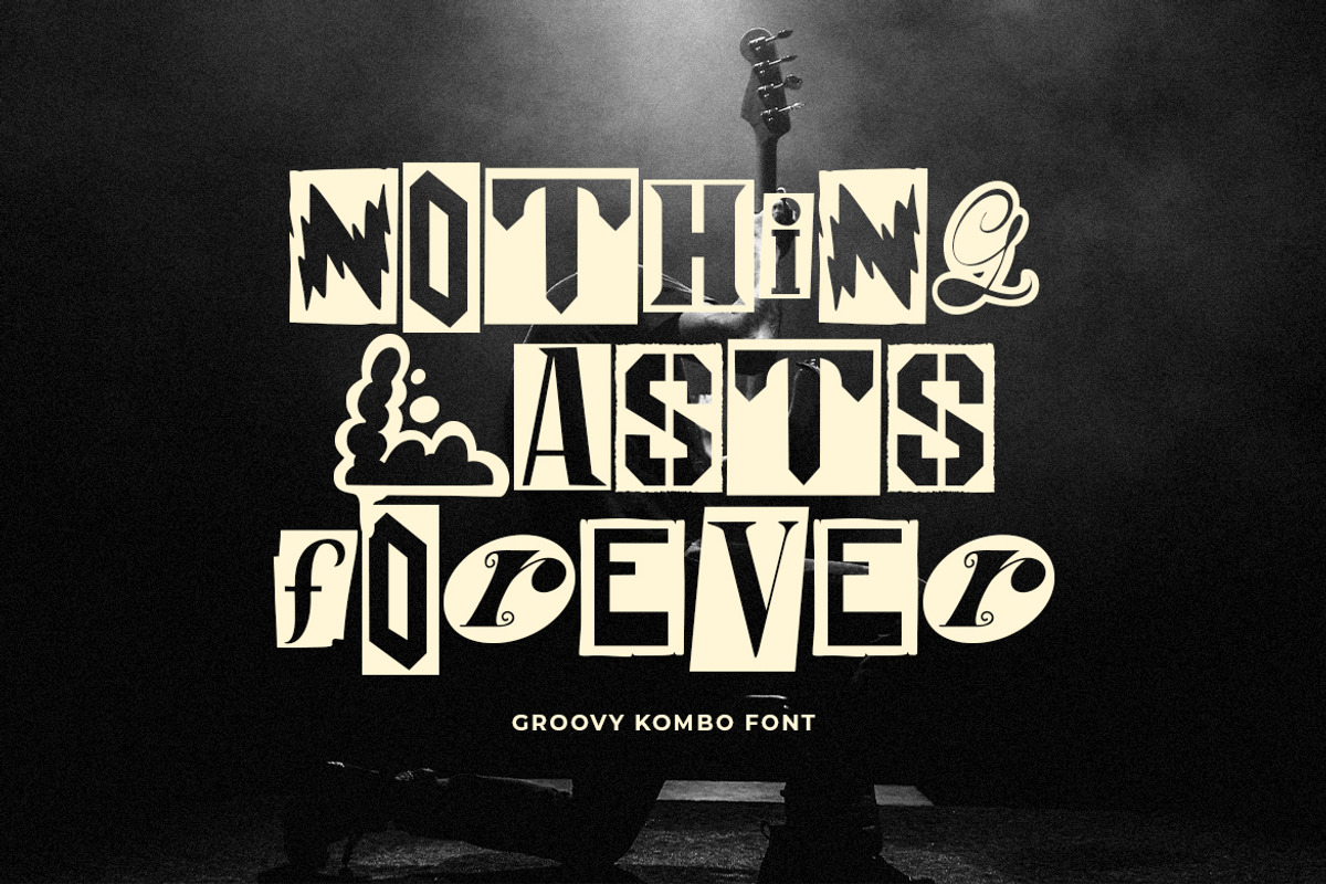 GF Kombo - Blocky Display Font, a Handwritten Font by GroovyFontCo (Photo 5 of 7)