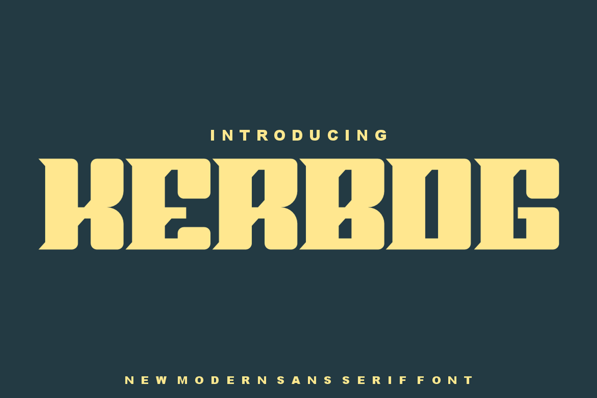 Kerbog - Font, a Sans Serif Font by artchiles_design (Photo 1 of 5)
