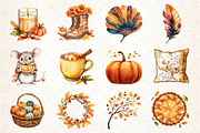 Fall and Thanksgiving Clipart, an Illustration by Dream Creation (Thumbnail 2 of 4)