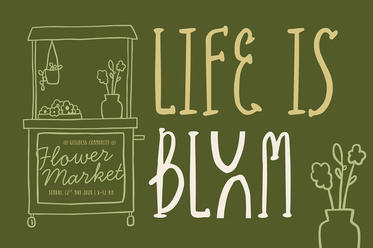 Garden Stories Cozy Storybook Font, a Handwritten Font by Sloulyfe (Photo 9 of 9)