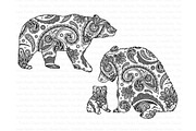 Bear Mandala SVG, Mama & Baby Bear., an Illustration by Doodle Cloud Studio (Thumbnail 6 of 6)