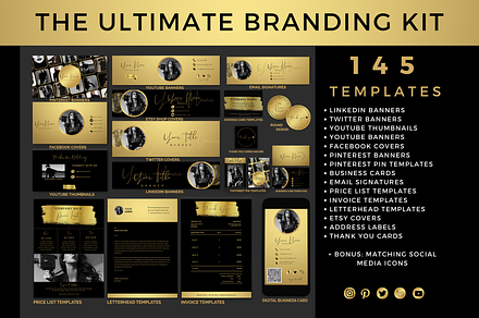 Black & Gold | Business Branding Kit, a Stationery Template by CoCreatorDesigns