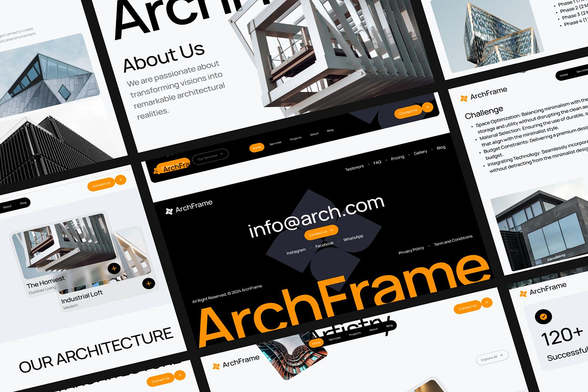 ArchFrame Architecture Website UIKIT, an UI Kit Template by Creative Perspective (Photo 4 of 7)