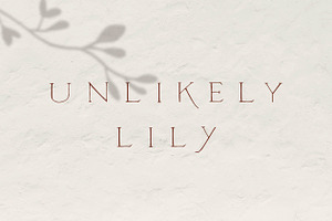 Unlikely Lily - A Hand-Drawn Serif