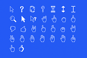 30 HQ Pixelized Cursor Vector Pack, an Object Graphic by Fivehead Studio (Thumbnail 4 of 4)