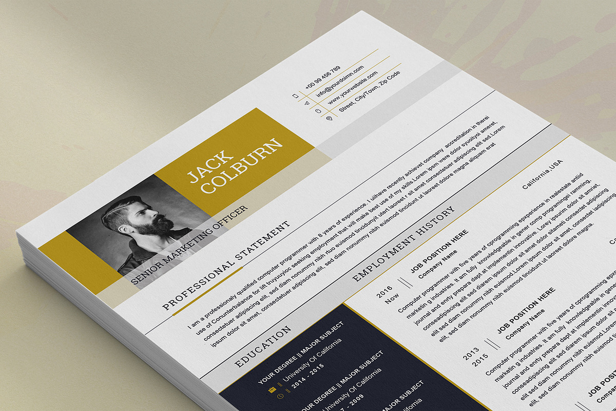 Resume/CV Template, a Resume Template by DesignDevisers (Photo 6 of 10)
