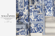 Chinoiserie Inspired Toile Patterns, a Pattern Graphic by LEAFure (Thumbnail 4 of 9)