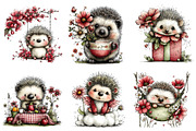Whimsical Spring Hedgehog Clipart, an Illustration by Dream Creation (Thumbnail 6 of 7)