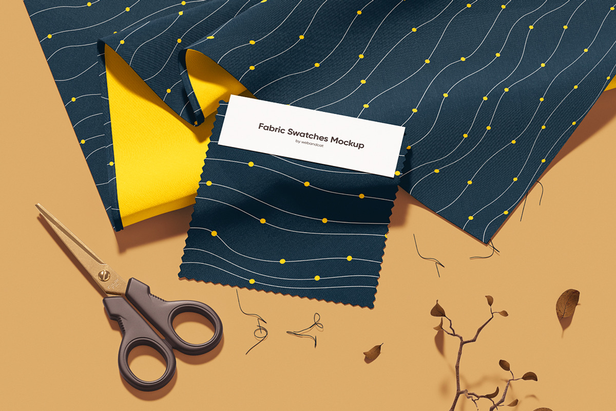 Fabric Swatches Mockup, a Packaging Mockup by WebAndCat (Photo 5 of 12)