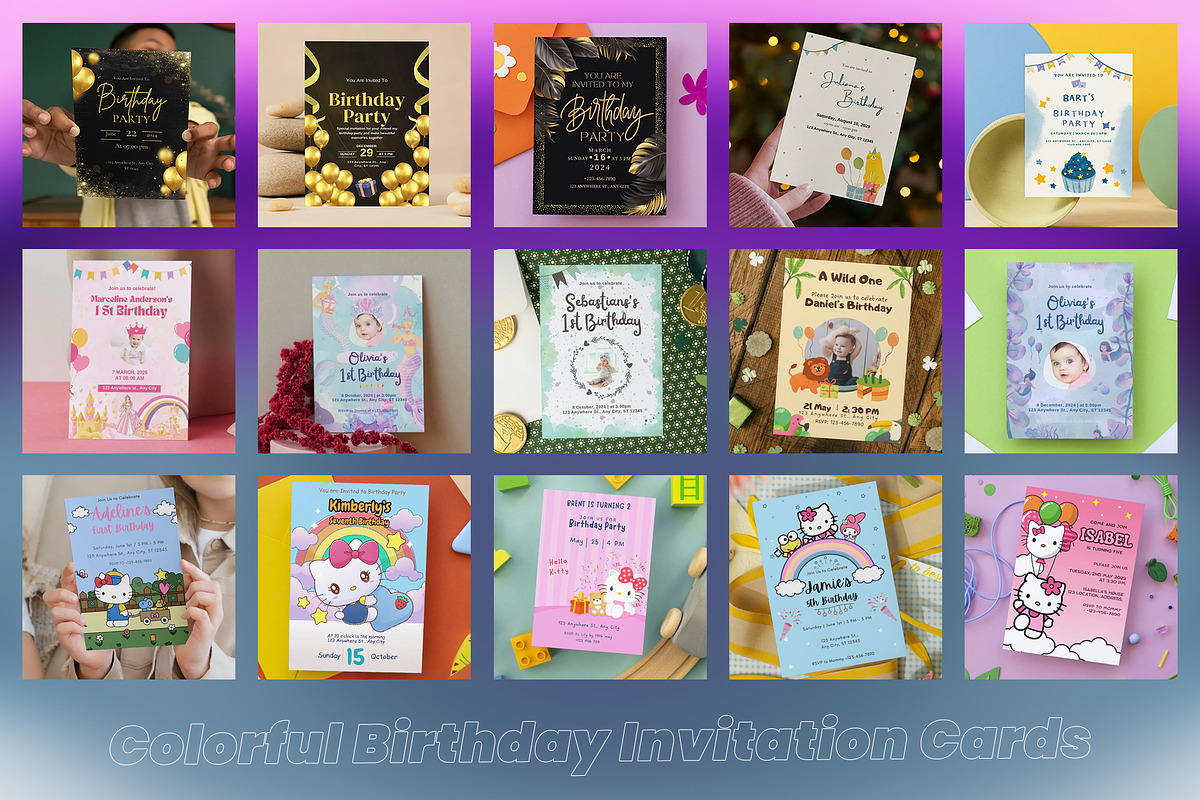 25 Birthday Invitation Card Pack, an Invitation Template by DesignGenix (Photo 3 of 3)
