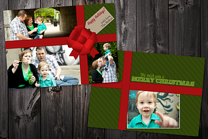 Ribbon: 5x7 Xmas Card Template