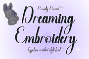 Dreaming Embroidery, a Handwritten Font by InermediaSTUDIO (Thumbnail 1 of 8)