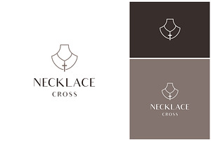 Necklace Cross Pendant Logo, a Branding & Logo Template by ika trisiana