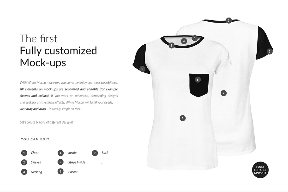 6x Women T-shirt Ghost Mock-ups Set, a Books & Magazine Mockup by Apparel_Mockups (Photo 5 of 22)