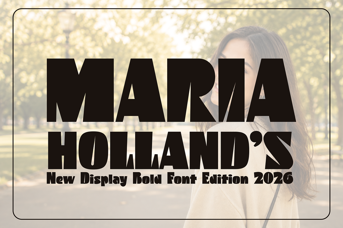 Maria Holland's | Bold Poster Font, a Sans Serif Font by Monoletter Studio (Photo 1 of 4)