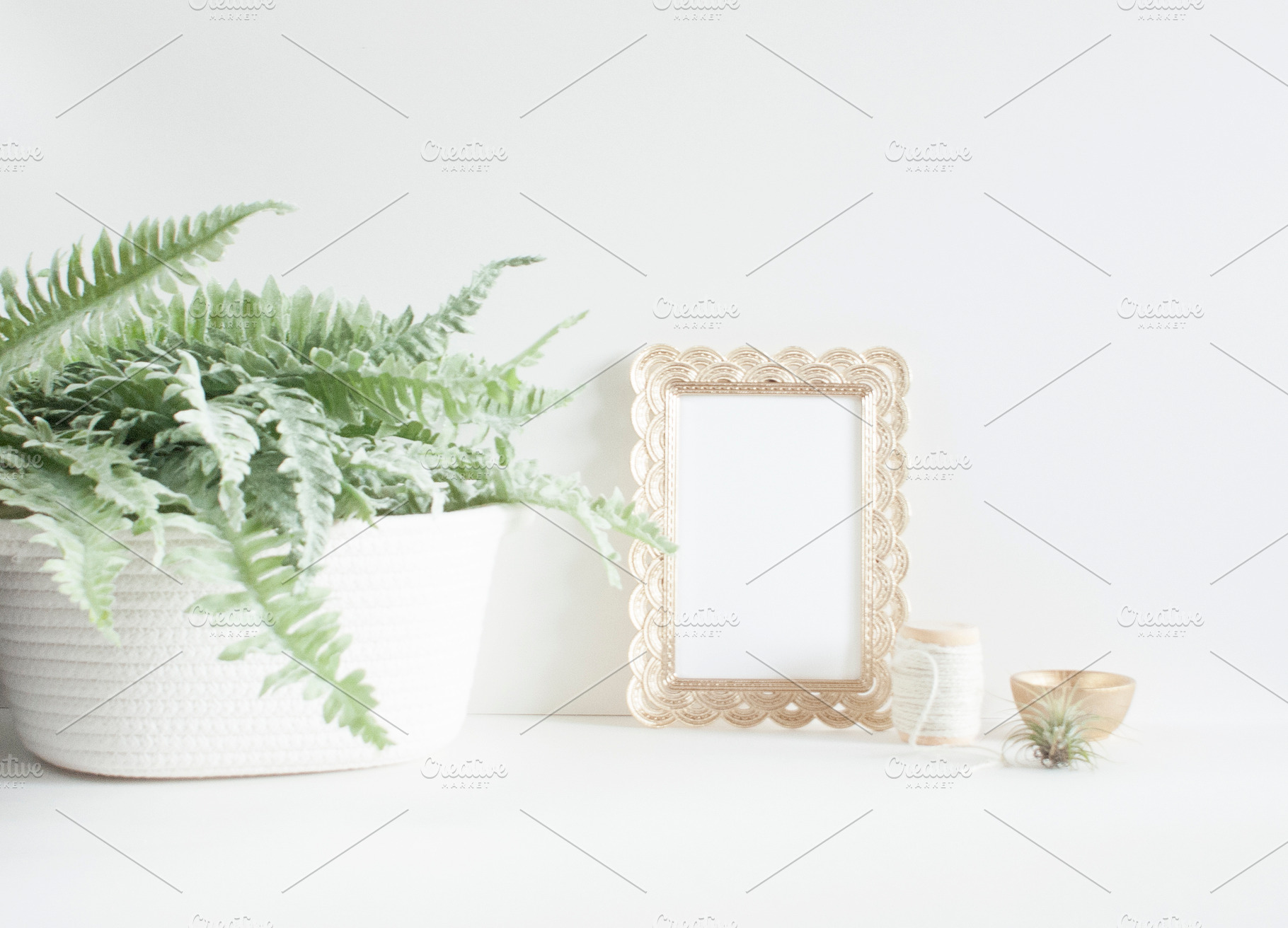 Minimal desk photo gold & greenery featuring styled stock photography, a Business Photo by Grandview Collective