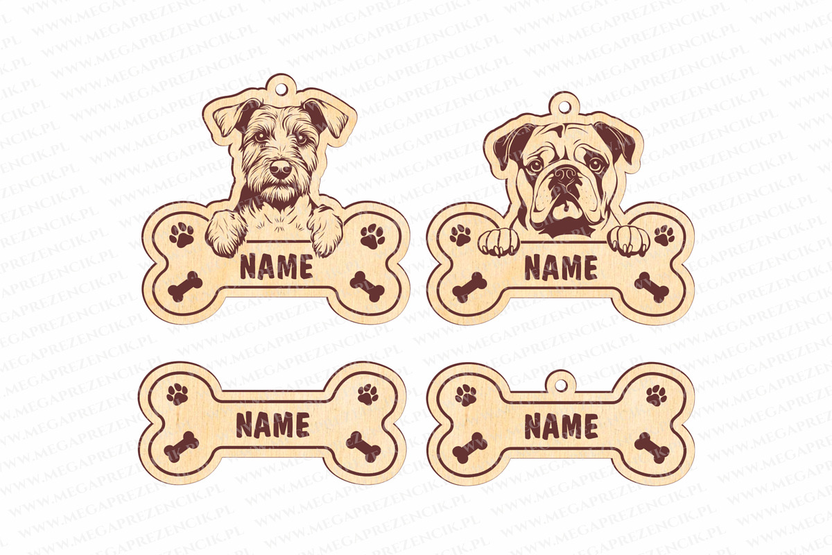 Keychain Peeking dog svg laser cut, a Pattern Graphic by MegaPrezencik (Photo 5 of 6)