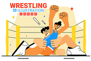 10 Wrestling Sport Illustration, a Sport Illustration by denayunebgt (Thumbnail 1 of 4)