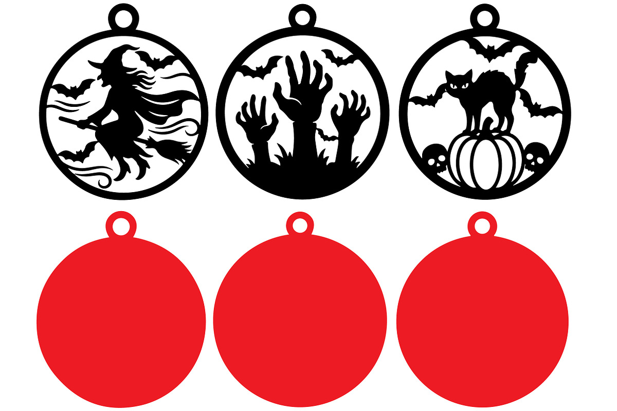 Halloween Ornaments Laser Cut SVG, an Object Graphic by DreamCafeArt (Photo 7 of 9)