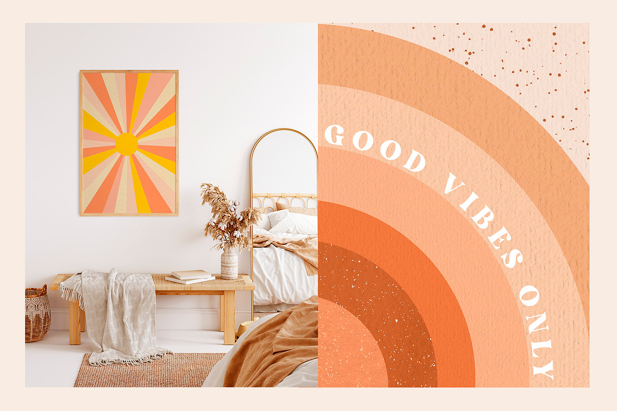Retro Vibes Abstract Paper, a Texture Graphic by NassyArt