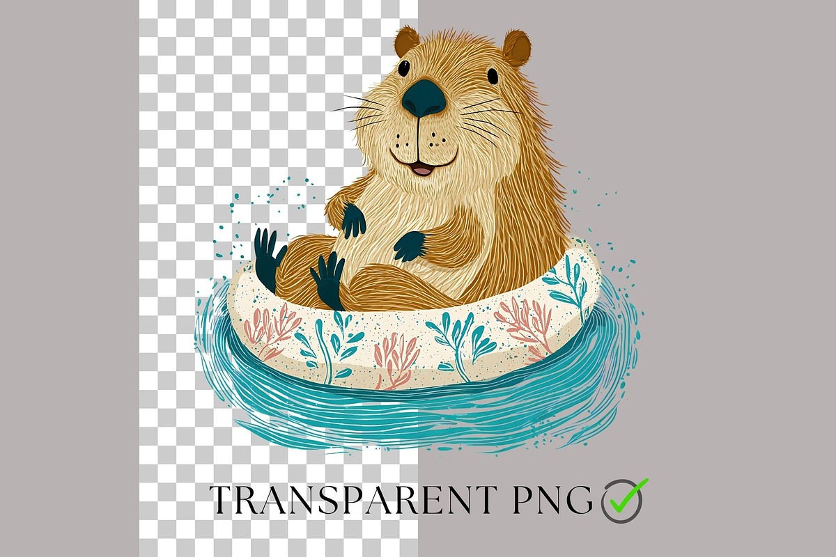 Cute Capybara Clipart Watercolor, an Animal Illustration by Nicole Branger Art (Photo 4 of 21)
