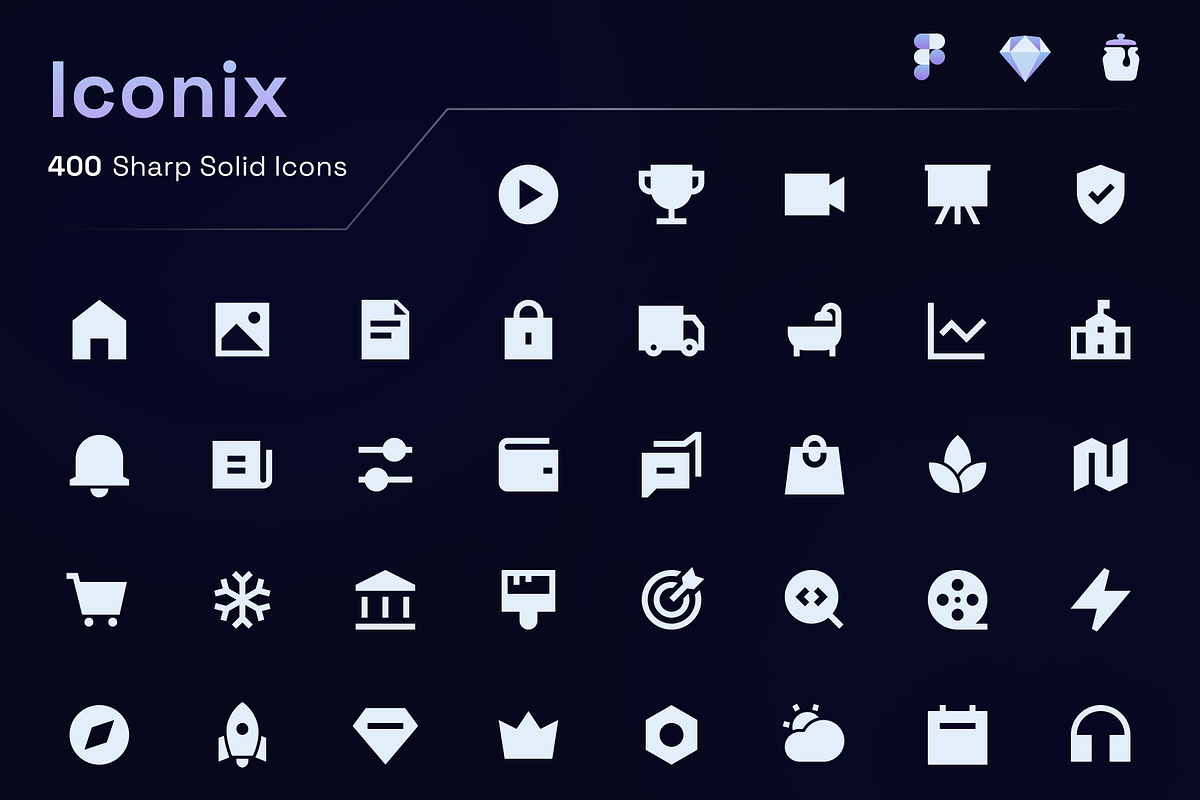 Iconix - Premium Sharp Solid Icons, a Solid Icon by KushJain (Photo 1 of 7)