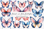 Blush and Blue  Butterflies clipart, an Illustration by Designworld (Thumbnail 1 of 5)