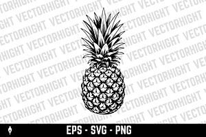 illustration of pineapple, an Animal Illustration by Vectorhight
