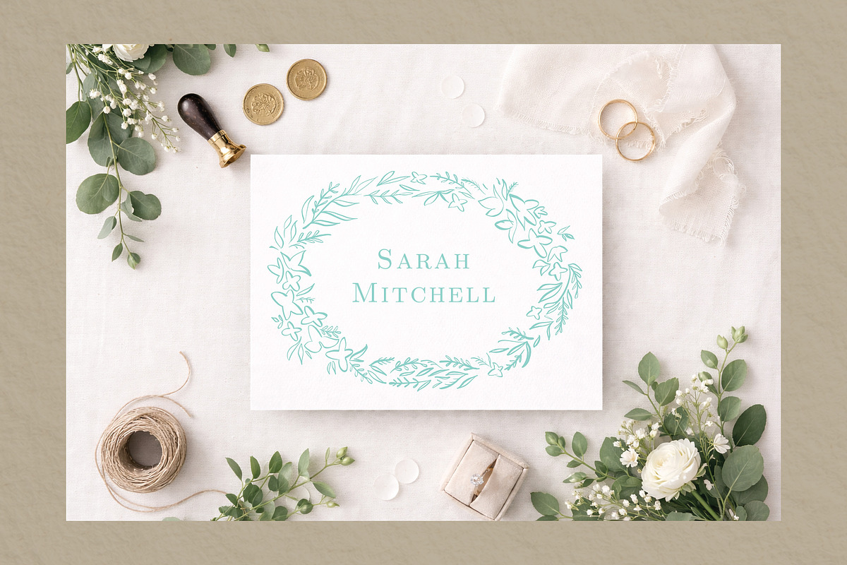 Hand-Drawn Wreaths, a Decorative Illustration by Bbooth88 (Photo 5 of 6)