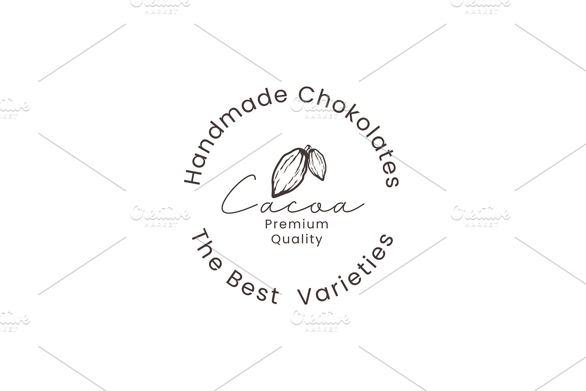 Cocoa beans logo icon illustration, a Branding & Logo Template by Dyn Studio