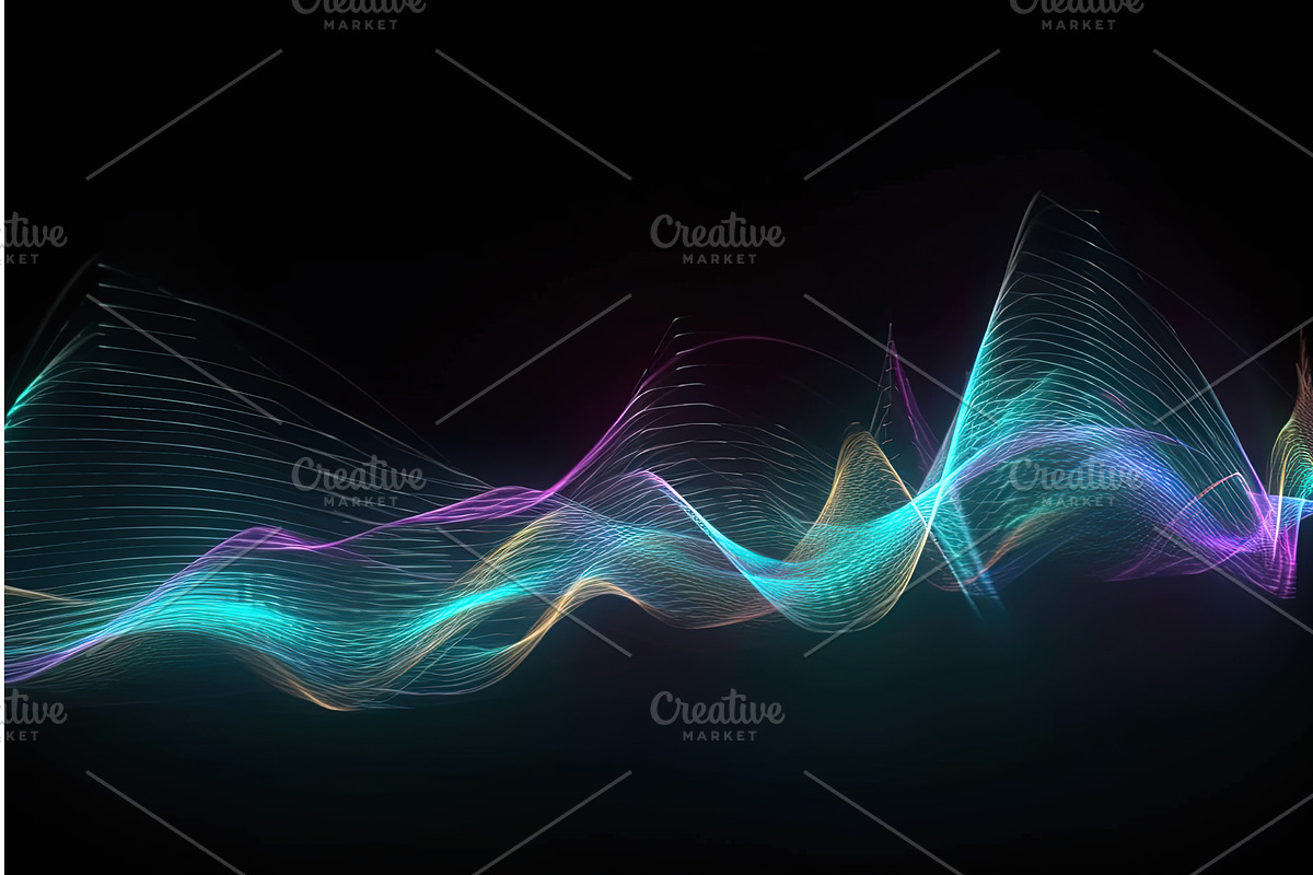 Sound wave, music audio frequencies, an Illustration by Lermont51