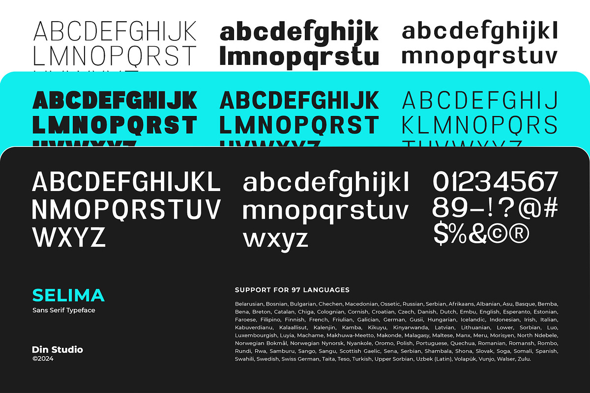 Selima, a Sans Serif Font by din-studio.com (Photo 7 of 14)