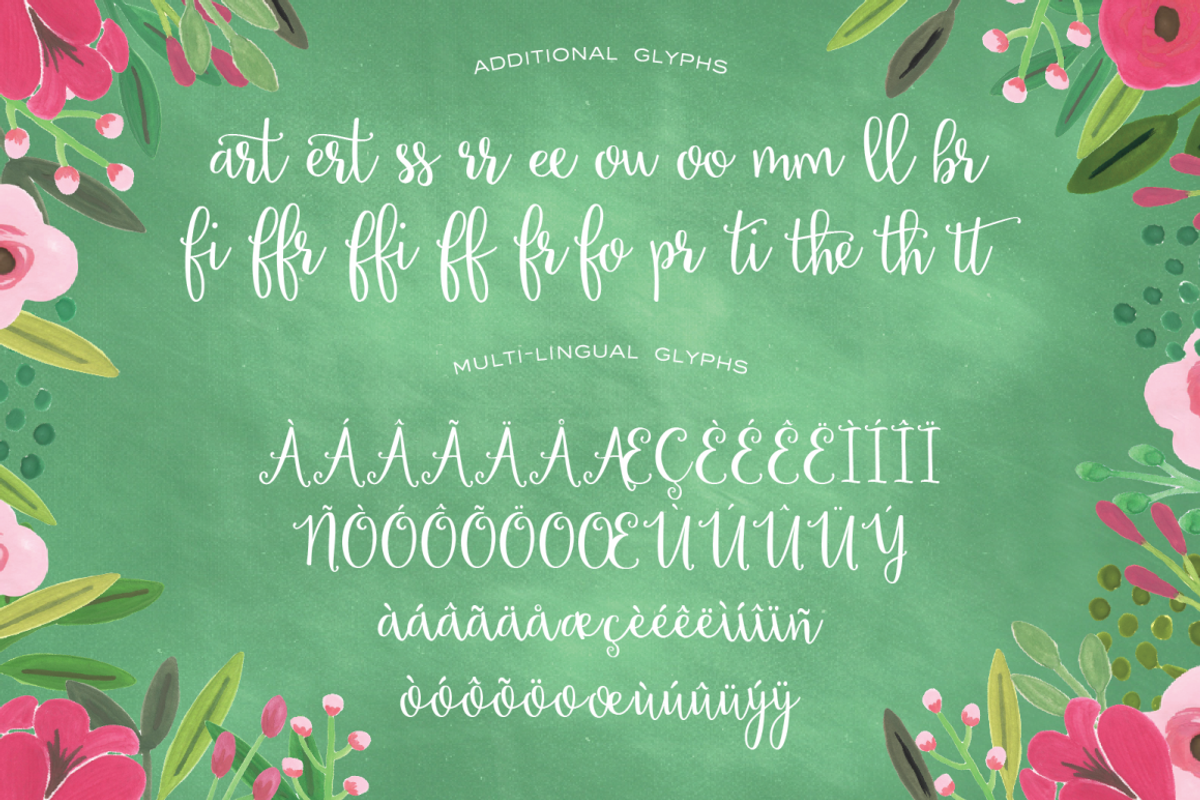 Sweet Peony, a Script Font by Emily Spadoni (Photo 4 of 4)