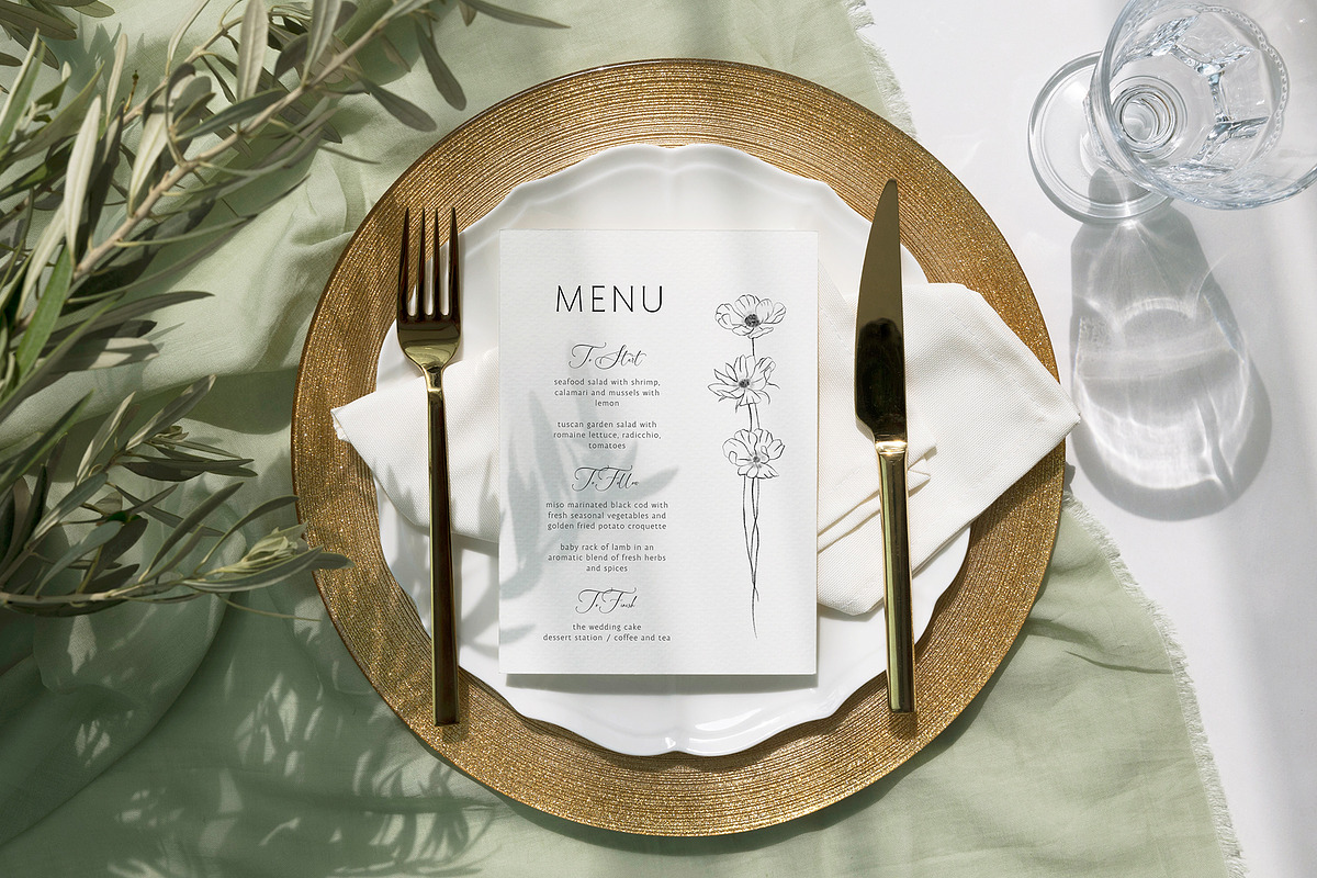 Card Mockup 5x7 Menu, a Merchandise Mockup by PawMockups (Photo 4 of 9)
