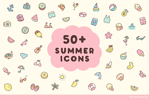 Doodle Summer Icon Sets, an Emoji Icon by Canned Cat
