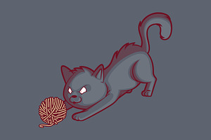 Black Cat!, an Animal Illustration by pedrors