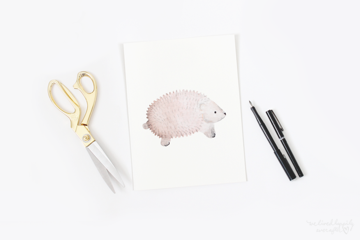 Watercolor Hedgehog Digital Graphics, an Animal Illustration by WeLivedHappilyEverAfter (Photo 4 of 4)