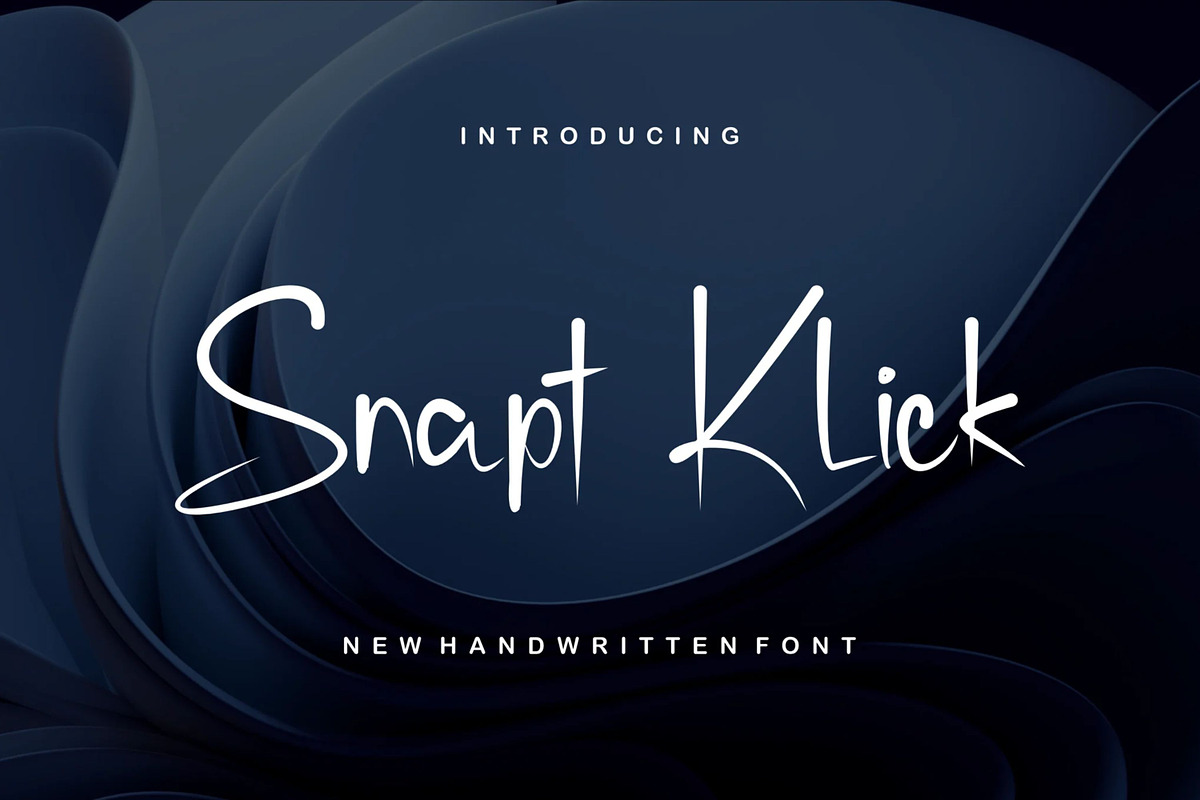 SnaptKlick, a Script Font by Auliacreative (Photo 1 of 4)