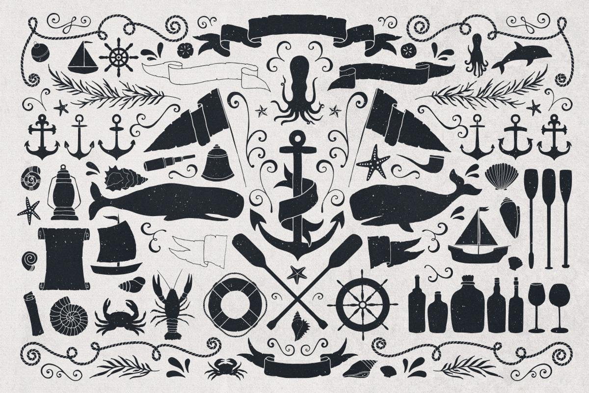 Seaworthy Typeface & Nautical Pack preview 3