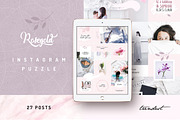 Rosegold Instagram Puzzle, a Social Media Template by Crevo Studio (Thumbnail 1 of 8)