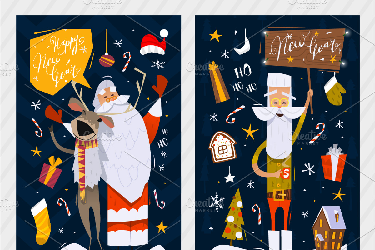 10 Christmas and New Year Postcards, a Graphic by Drumcheg (Photo 2 of 6)