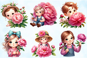 Kindergarten Nursery Kids Peony PNG, an Illustration by Craft Nest (Thumbnail 3 of 5)
